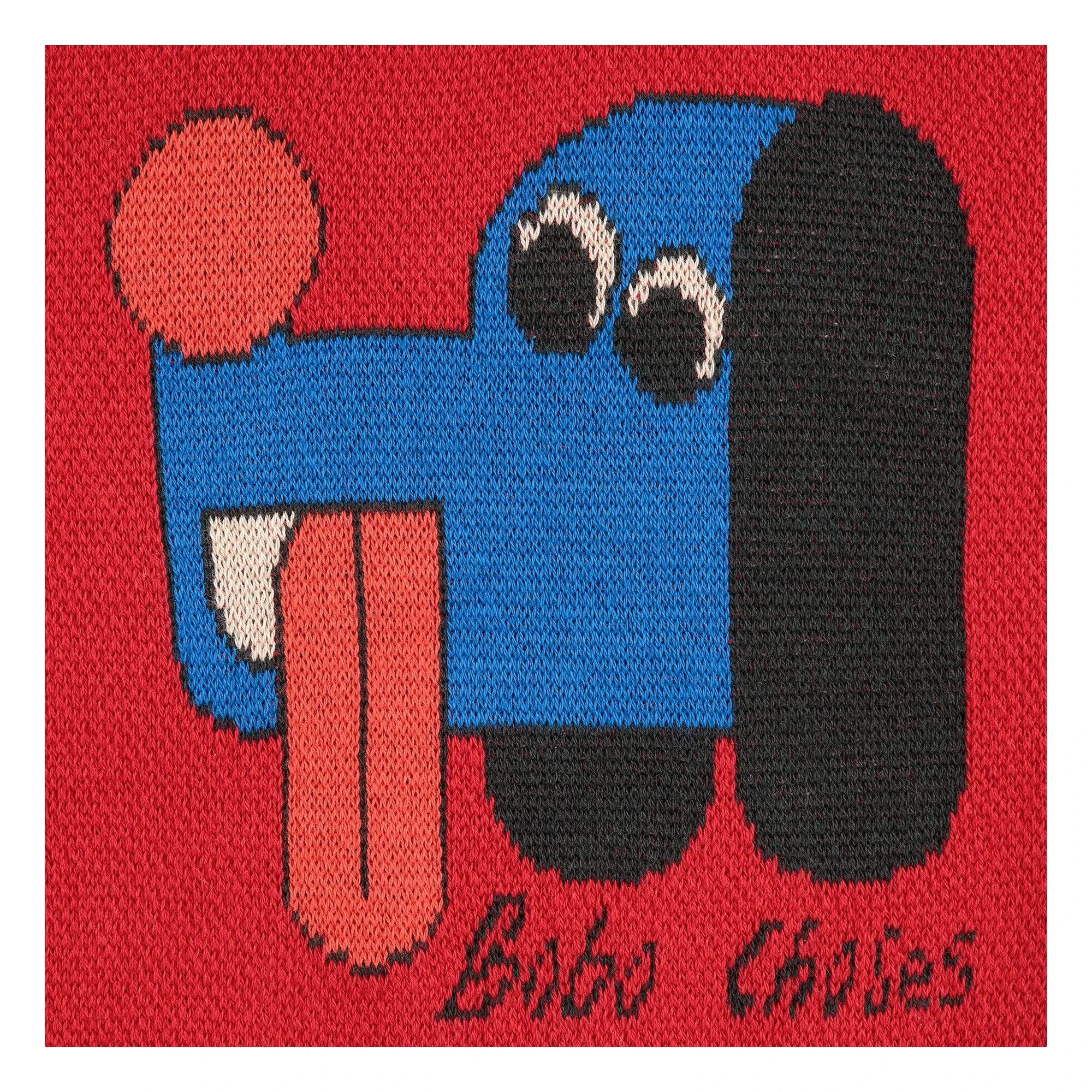 Bobo Choses - Colorblock Bio-Baumwoll-Hundepullover Baby | Rot