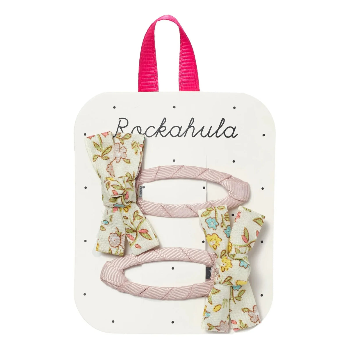 Rockahula Kids - 2er Set Blumen-Schleifen-Haarklammern | Puderrosa
