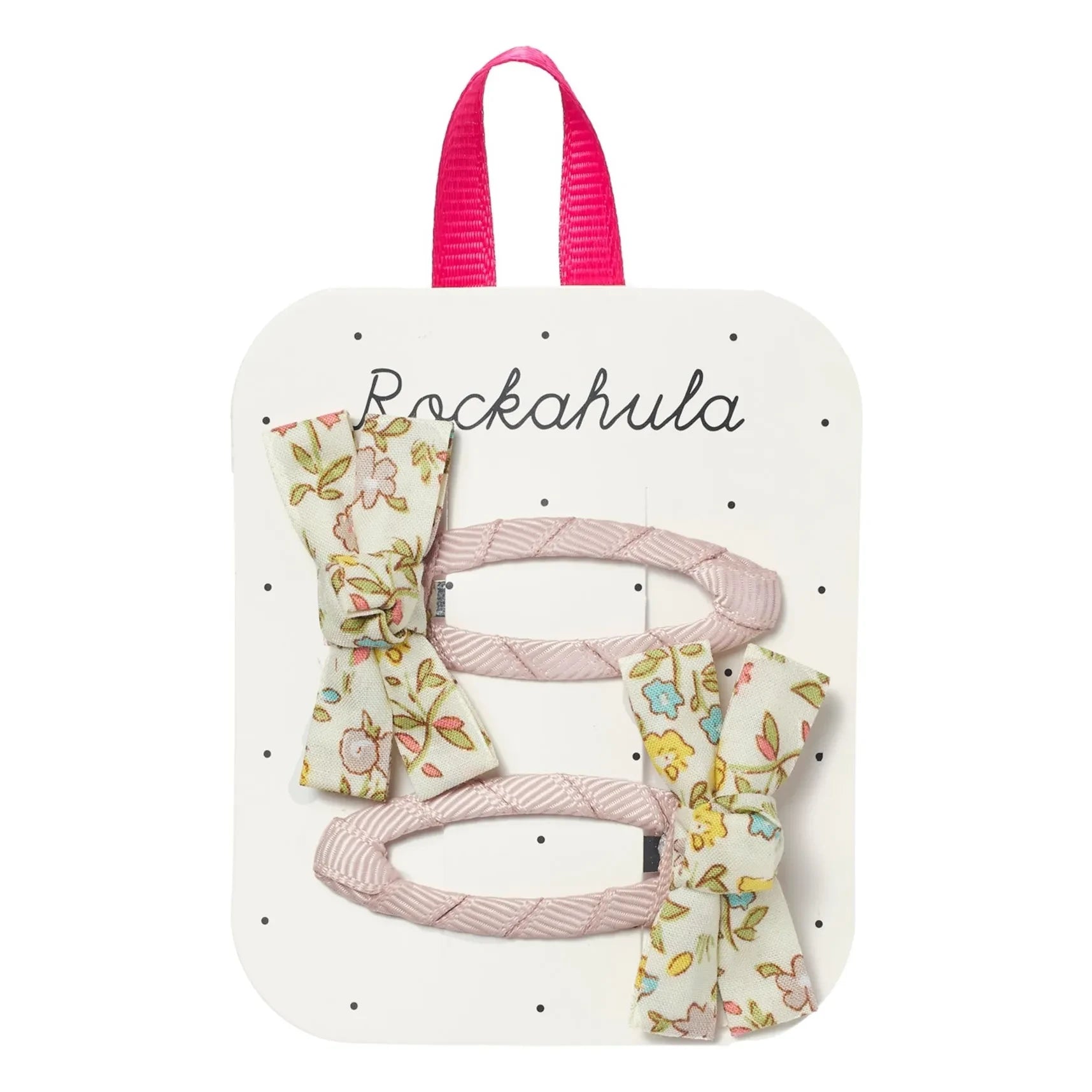 Rockahula Kids - 2er Set Blumen-Schleifen-Haarklammern | Puderrosa