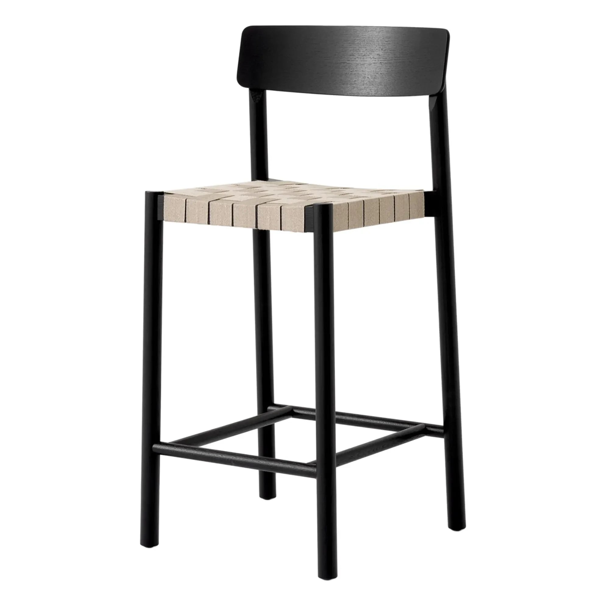 & Tradition - Betty TK12 Barhocker aus Naturgeflecht, Esche, 65 cm