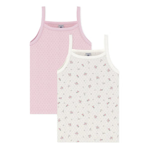 Petit Bateau - Spitzentop mit Gänseblümchen-Muster | Rosa
