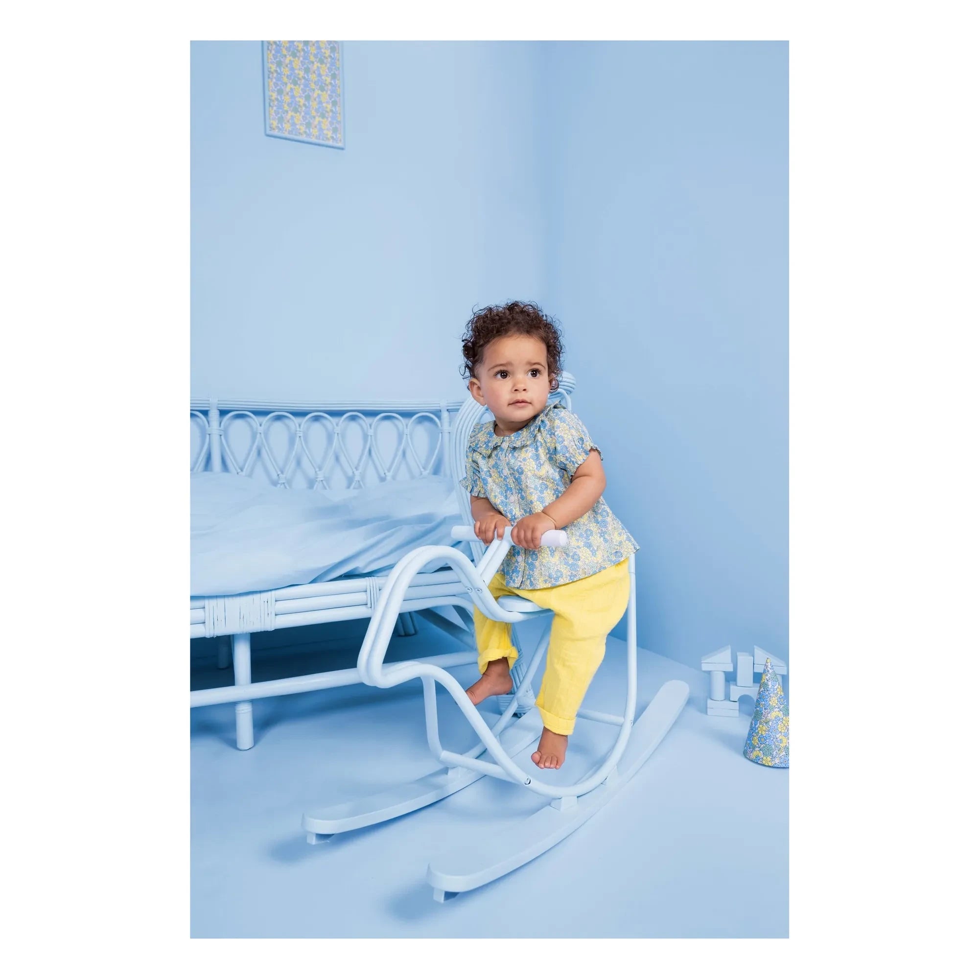 Bonton - Laos Baumwoll-Musselin-Hose | Gelb