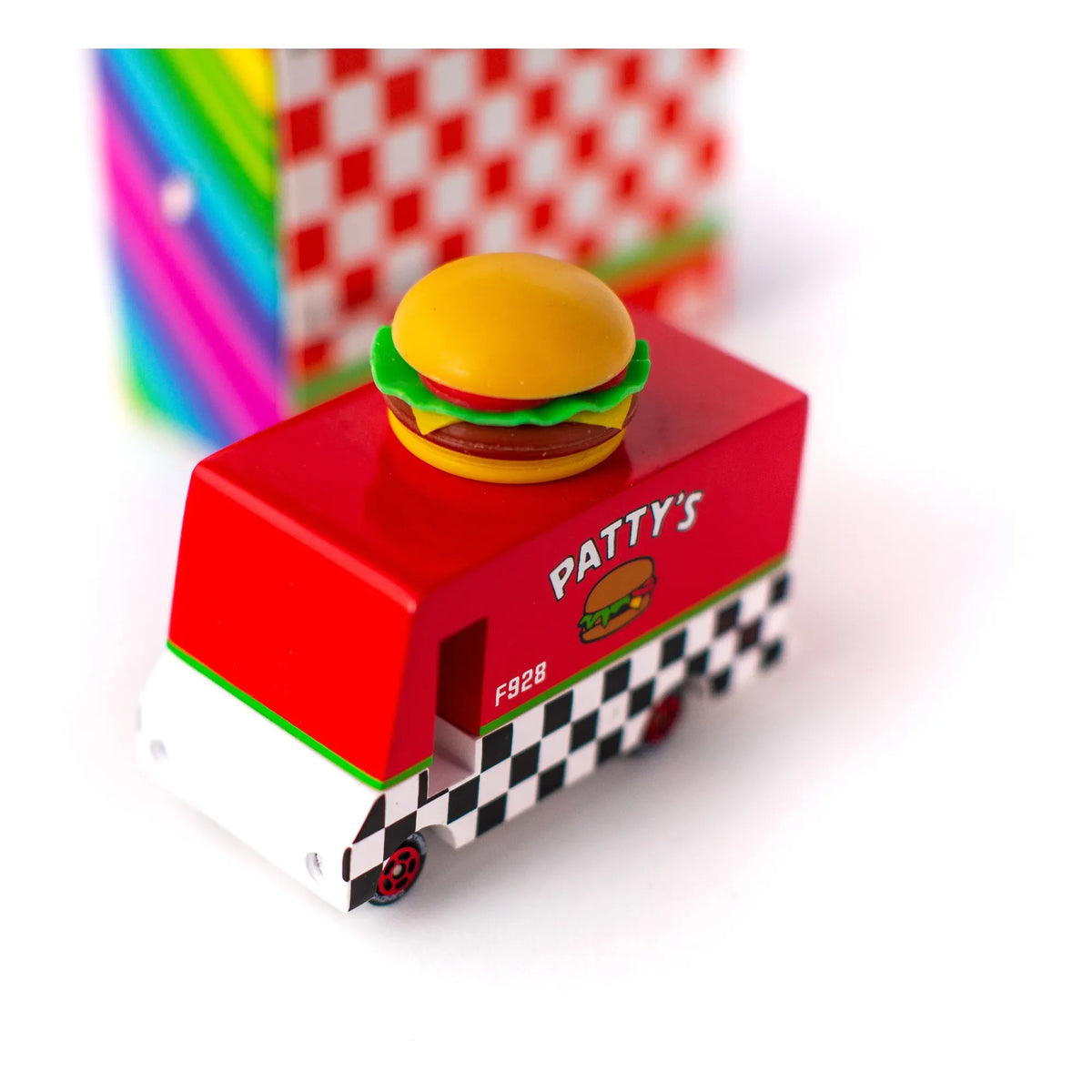 Candylab - Burger Ahşap Oyuncak Araba