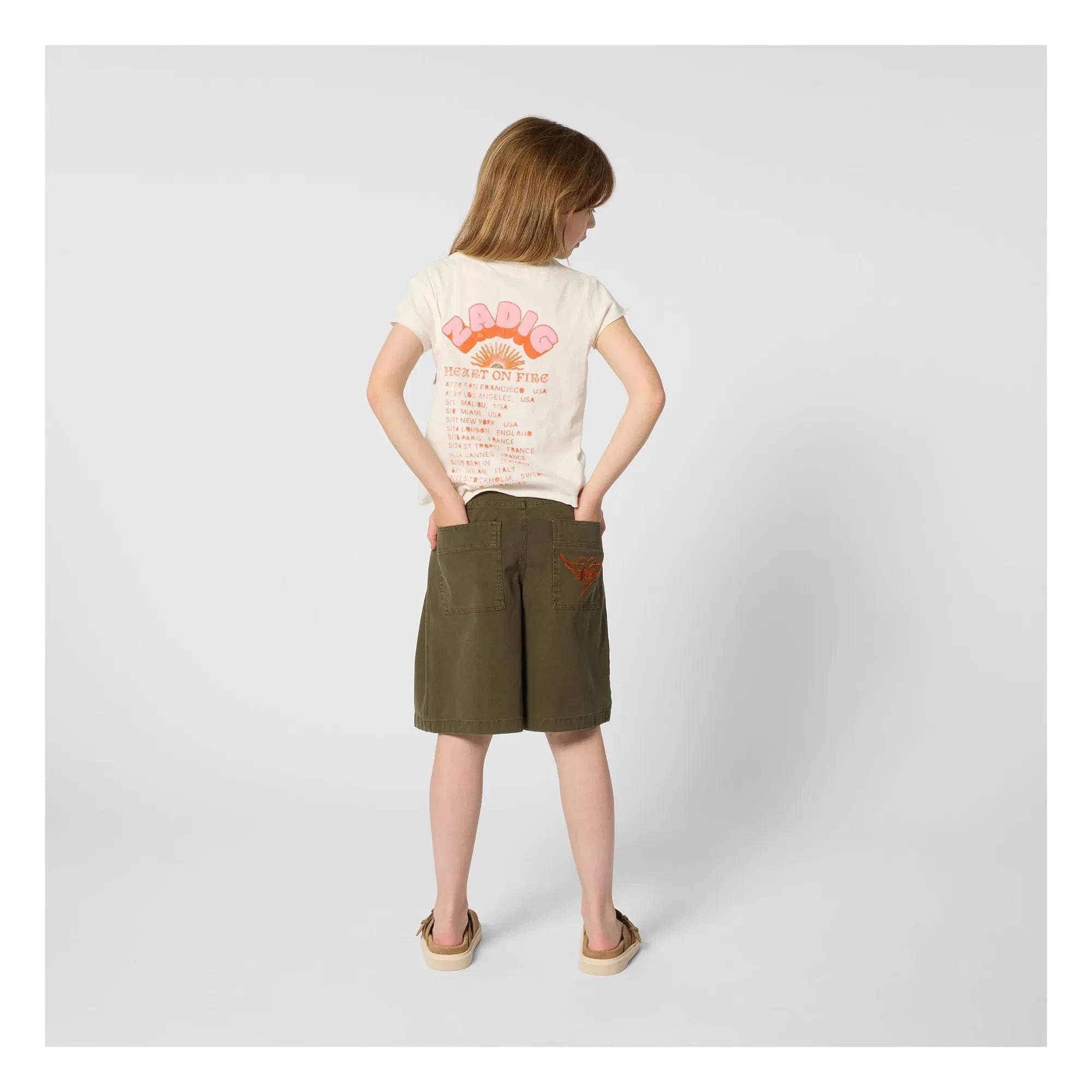 Zadig & Voltaire – Tunika-T-Shirt „Heart On Fire“ | Ecru