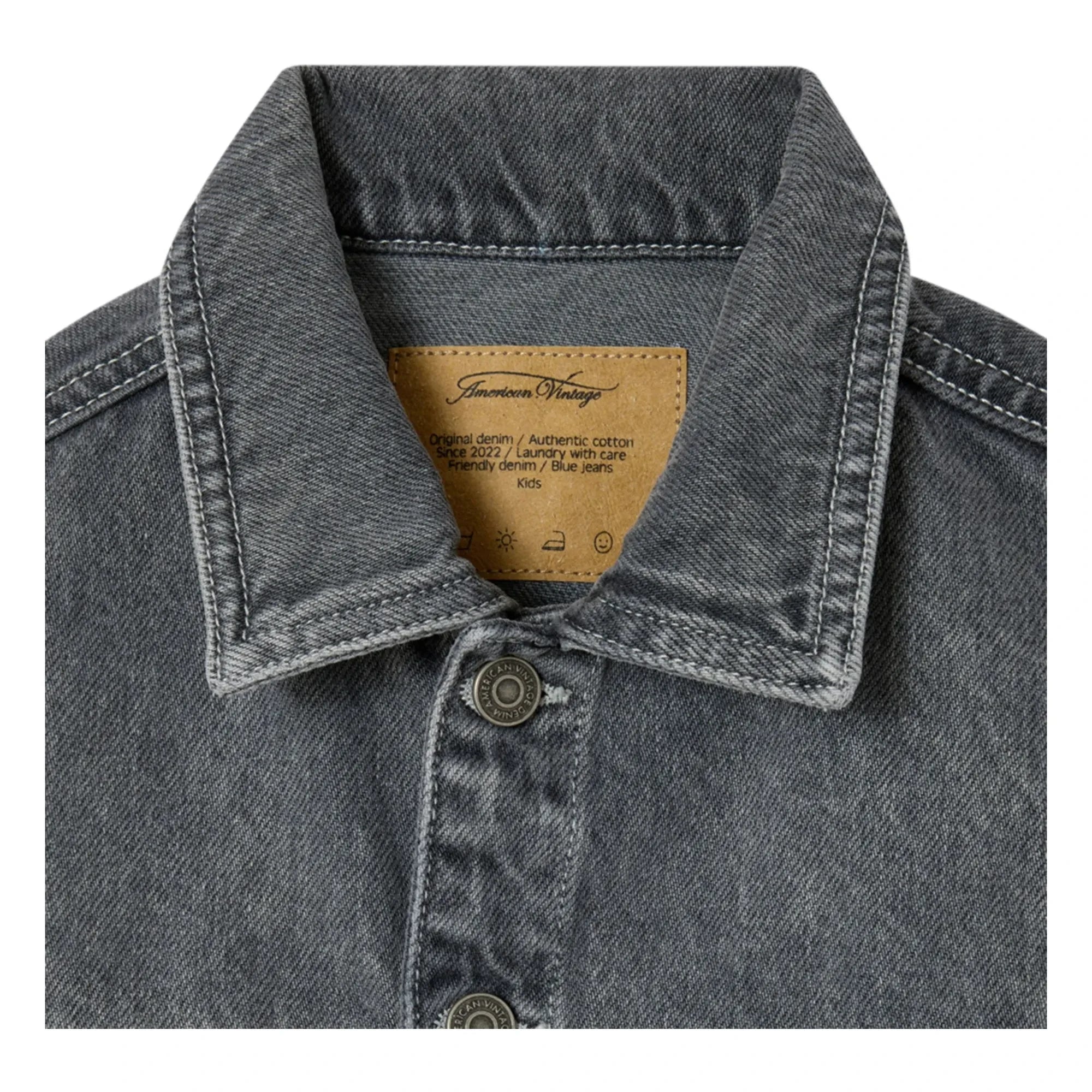 American Vintage - Yopday Ärmellose Jeansjacke | Grau