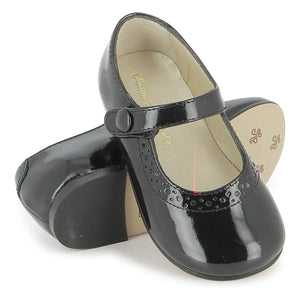 Tartine et Chocolat - Glatte perforierte Lack-Ballerinas | Marineblau