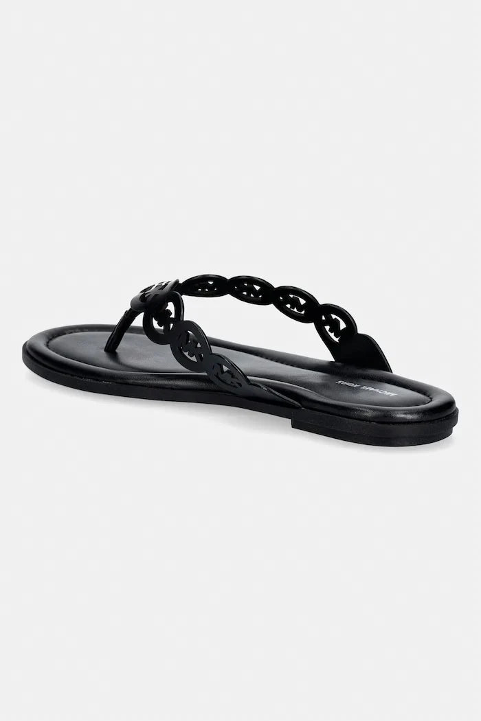 MICHAEL Michael Kors kadın deri parmak arası terlik Janie Thong Sandal