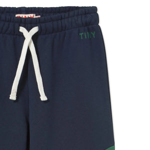 Tinycottons – Jogginghose aus Bio-Baumwolle mit Farbblock-Design | Marineblau