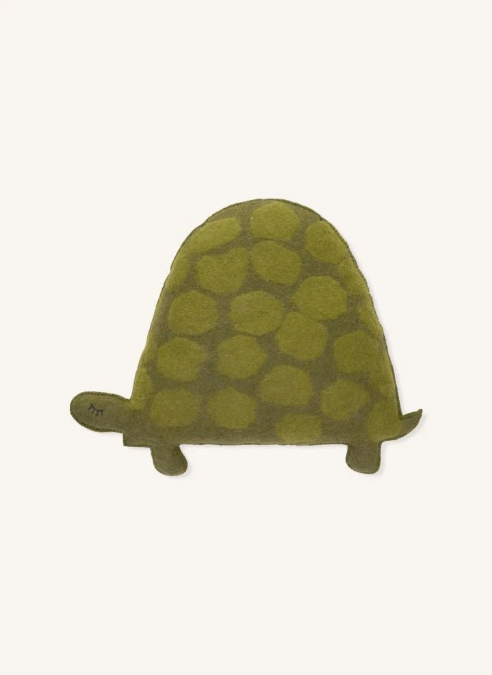 Muskhane - Pasu Schildkröten-Filzkissen | Algengrün