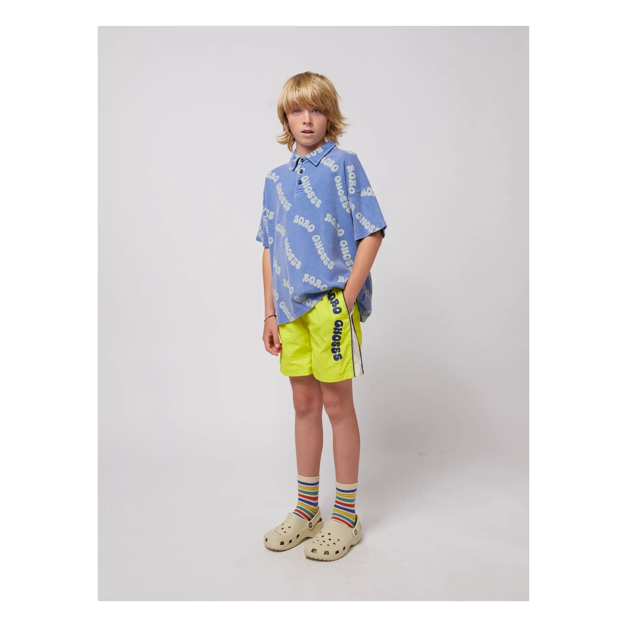 Bobo Choses - Poloshirt mit Logo aus Bio-Baumwolle | Blau