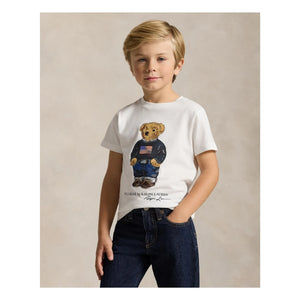 Ralph Lauren – Bären-Jersey-T-Shirt | Weiß