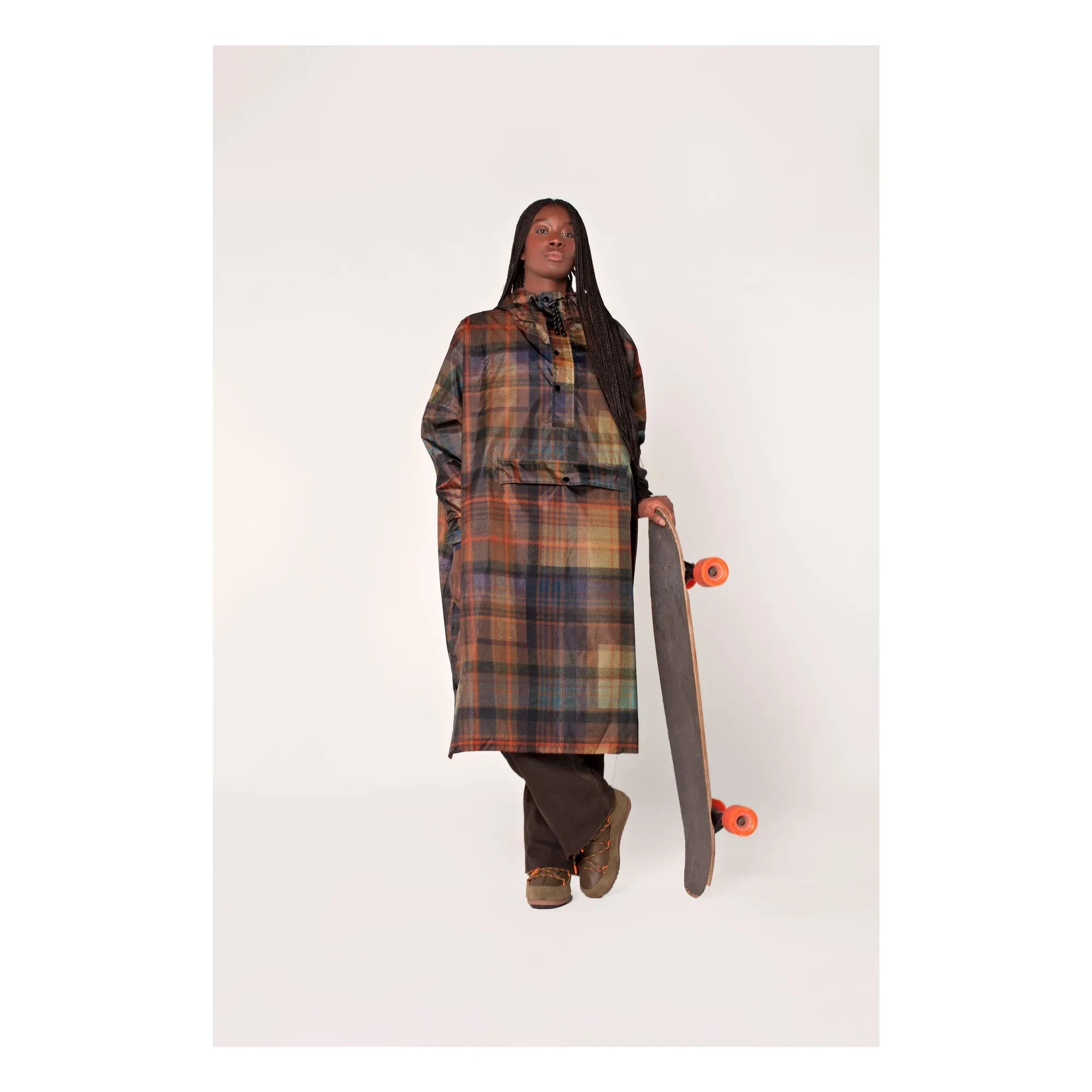 Rainkiss - Tartan-Regencape - Damenkollektion | Orange