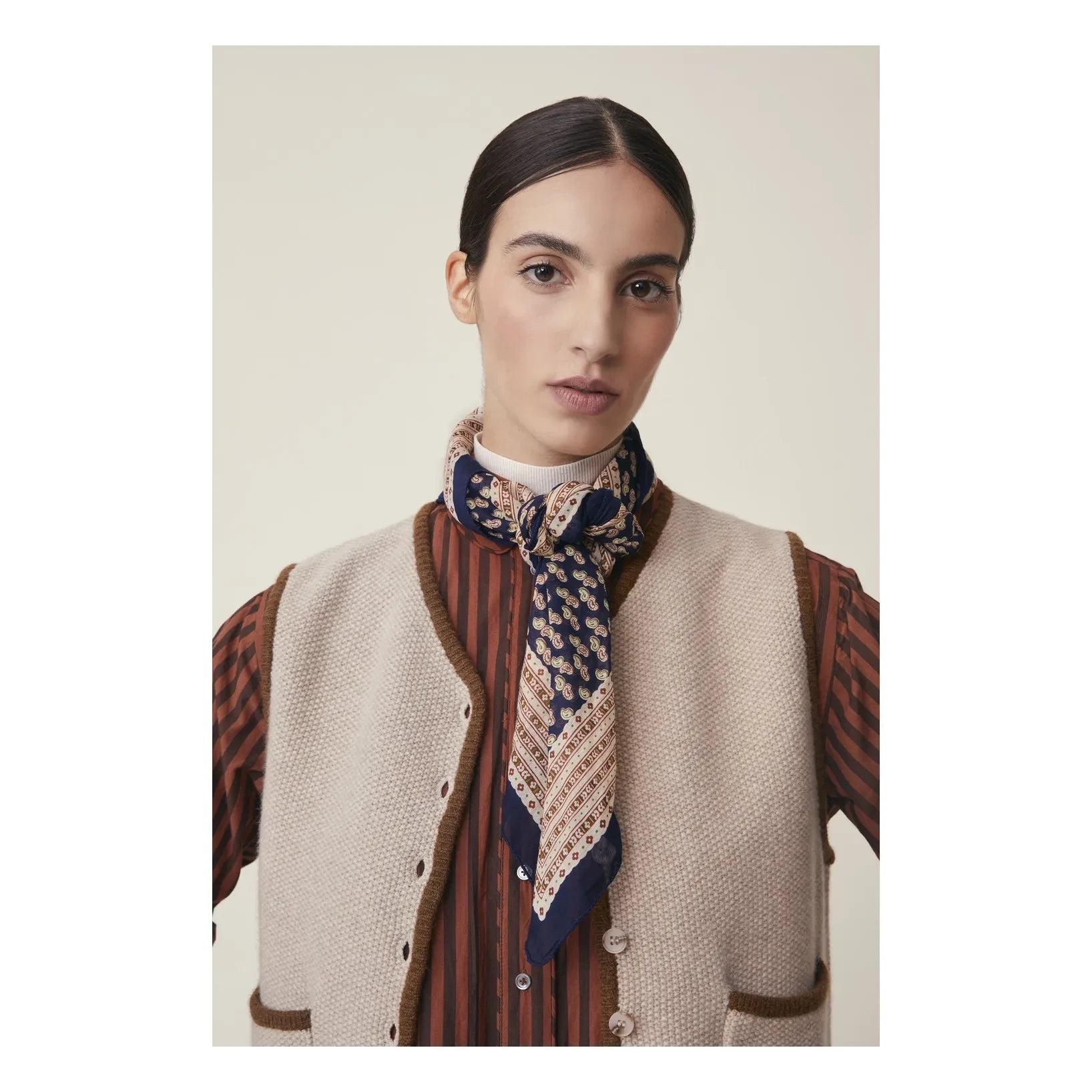Moismont - Phedre Eşarp No. 845, Pamuk | Lacivert