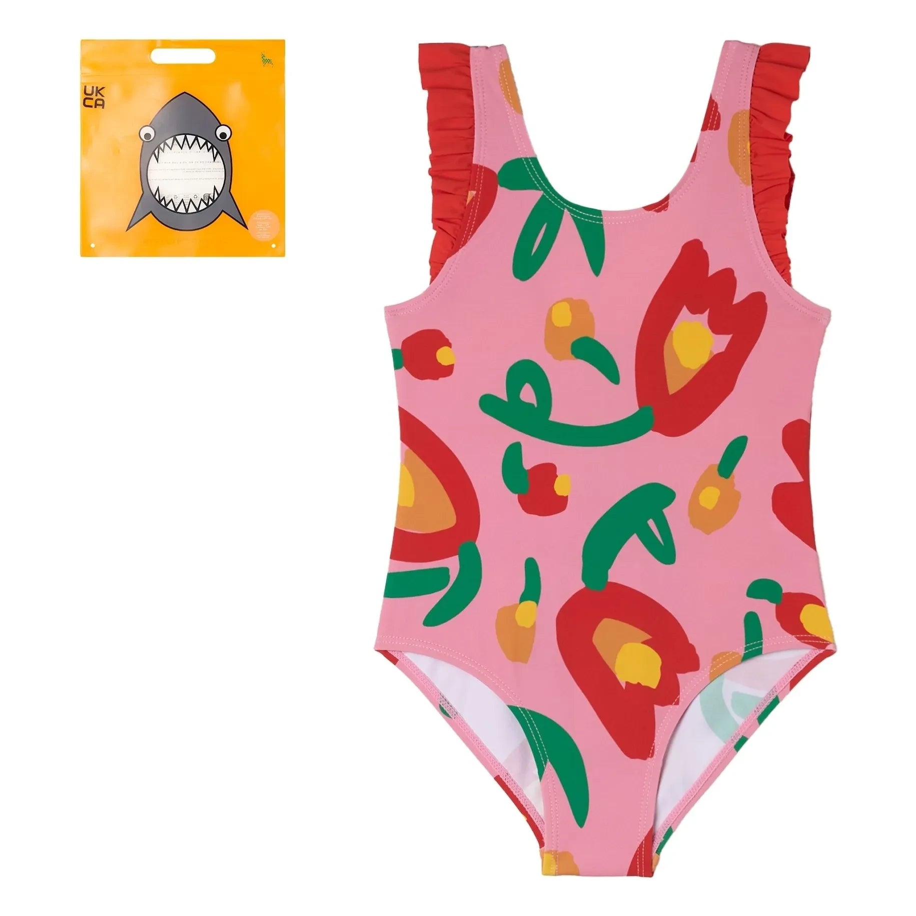 Stella McCartney Kids - Blumen Badeanzug | Rosa
