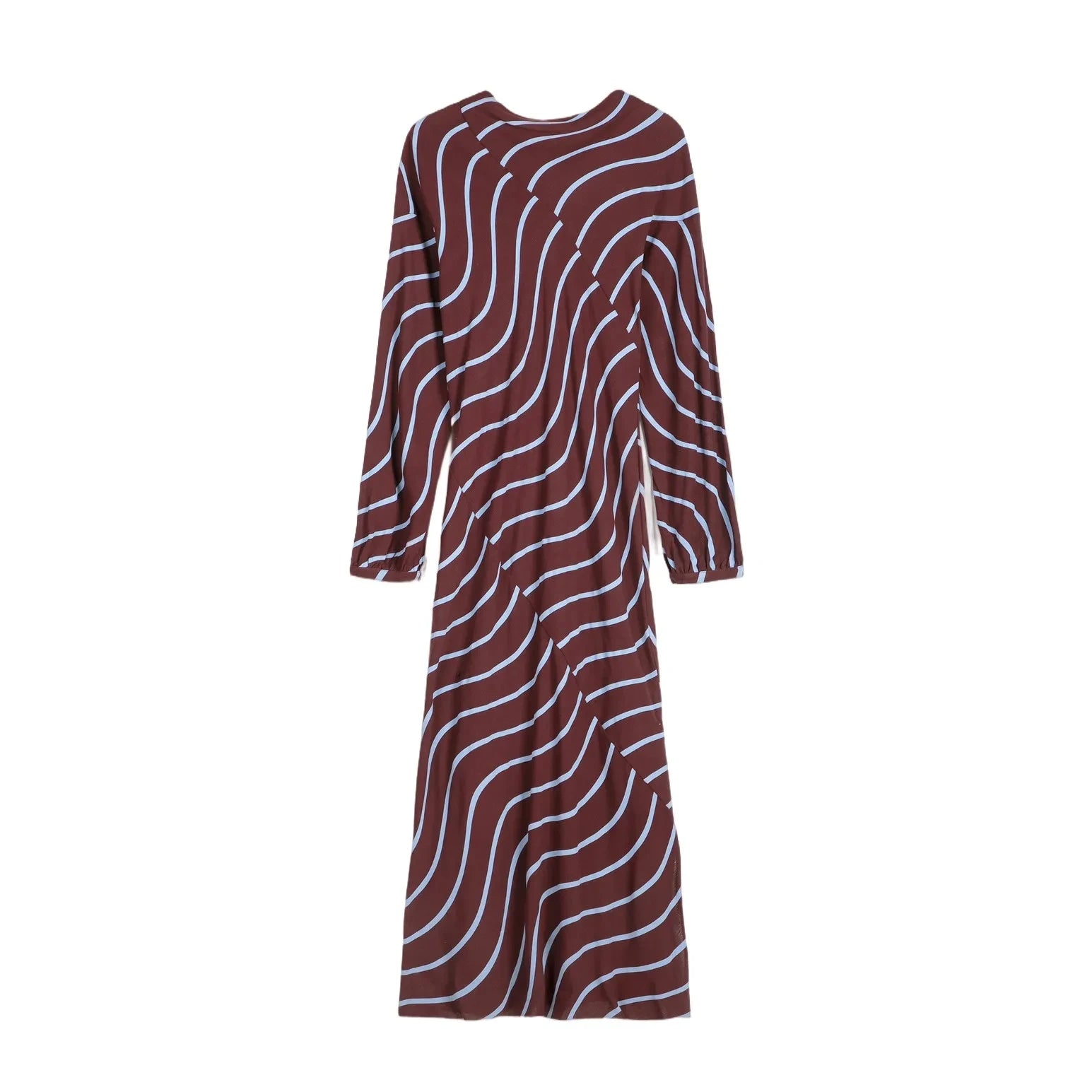 Bobo Choses – Psychedelisch gestreiftes Kleid | Burgunderrot