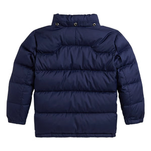 Ralph Lauren – Wattierter Mantel mit Logo aus recycelten Fasern | Marineblau
