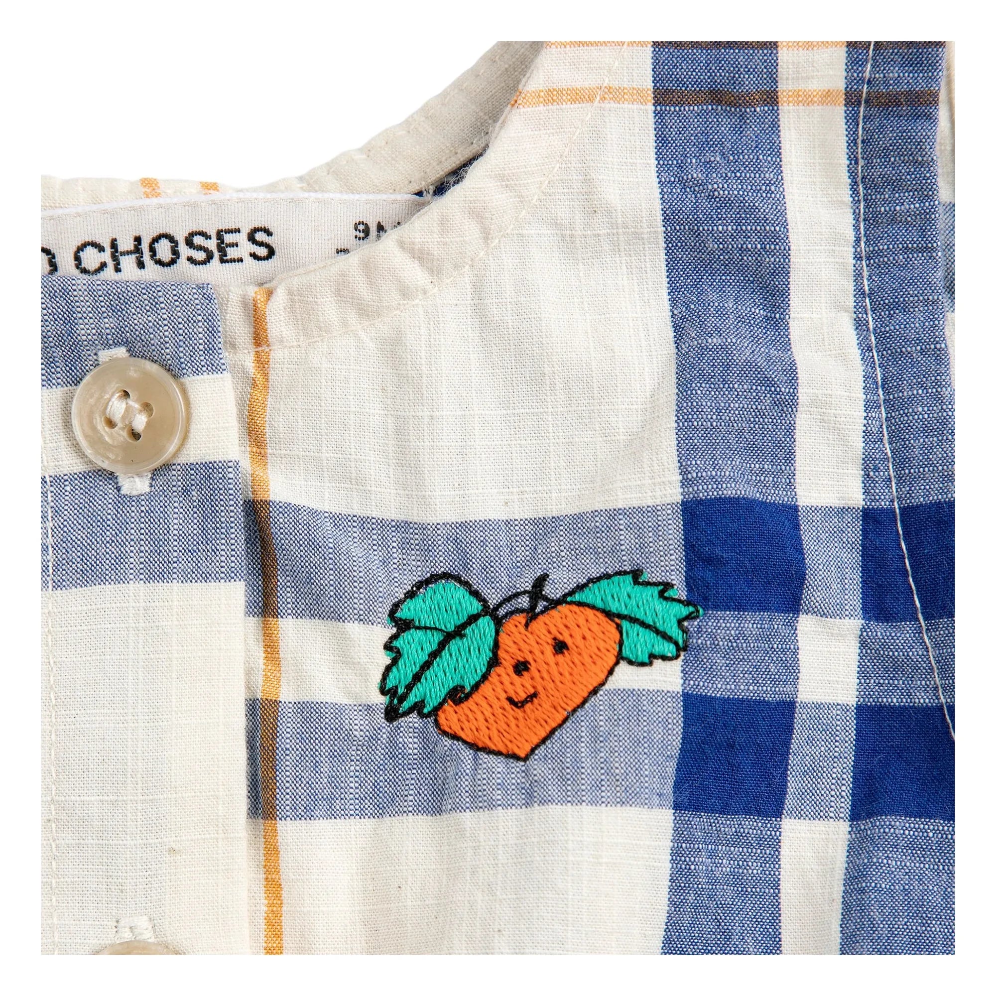 Bobo Choses - Tartan-Overall aus Bio-Baumwolle | Ecru