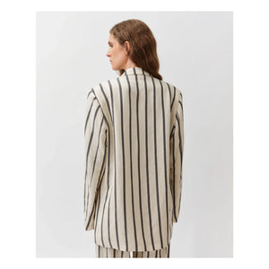 Diega - Verino Gestreifte Jacke | Ecru