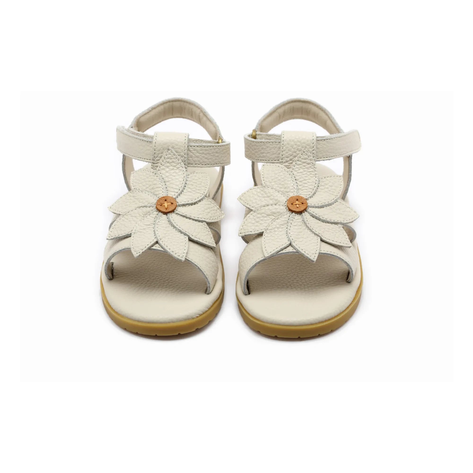 Donsje - Iles Fields Daisy Ledersandalen | Creme