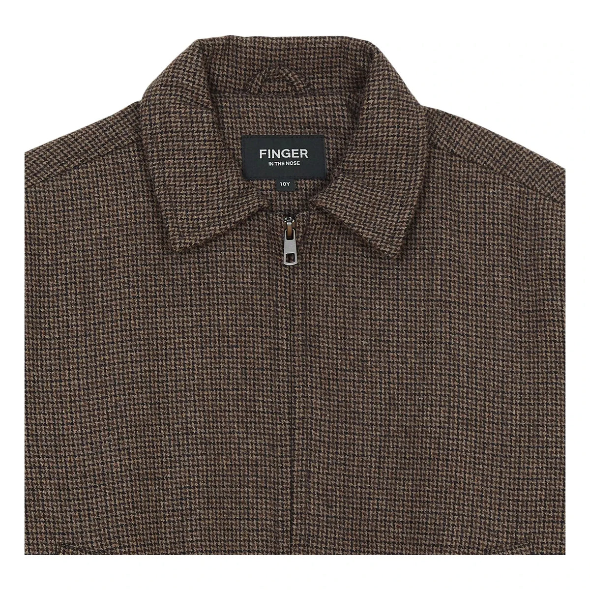 Finger in the nose - Sage Houndstooth Yün Ceket | Kahverengi