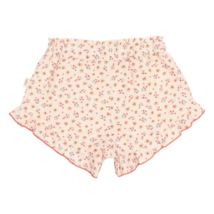 Búho - Karierte Blumenshorts | Peach