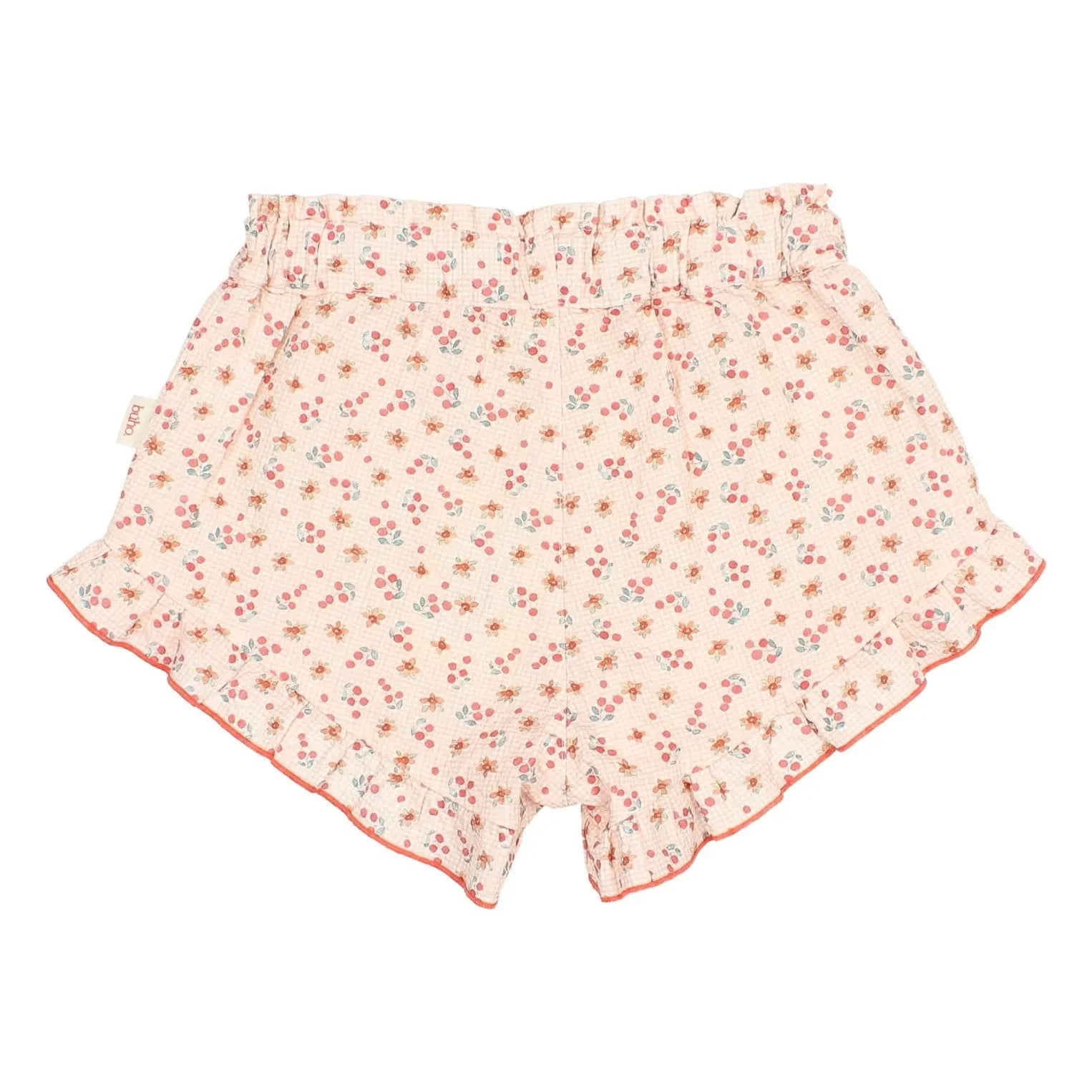 Búho - Karierte Blumenshorts | Peach