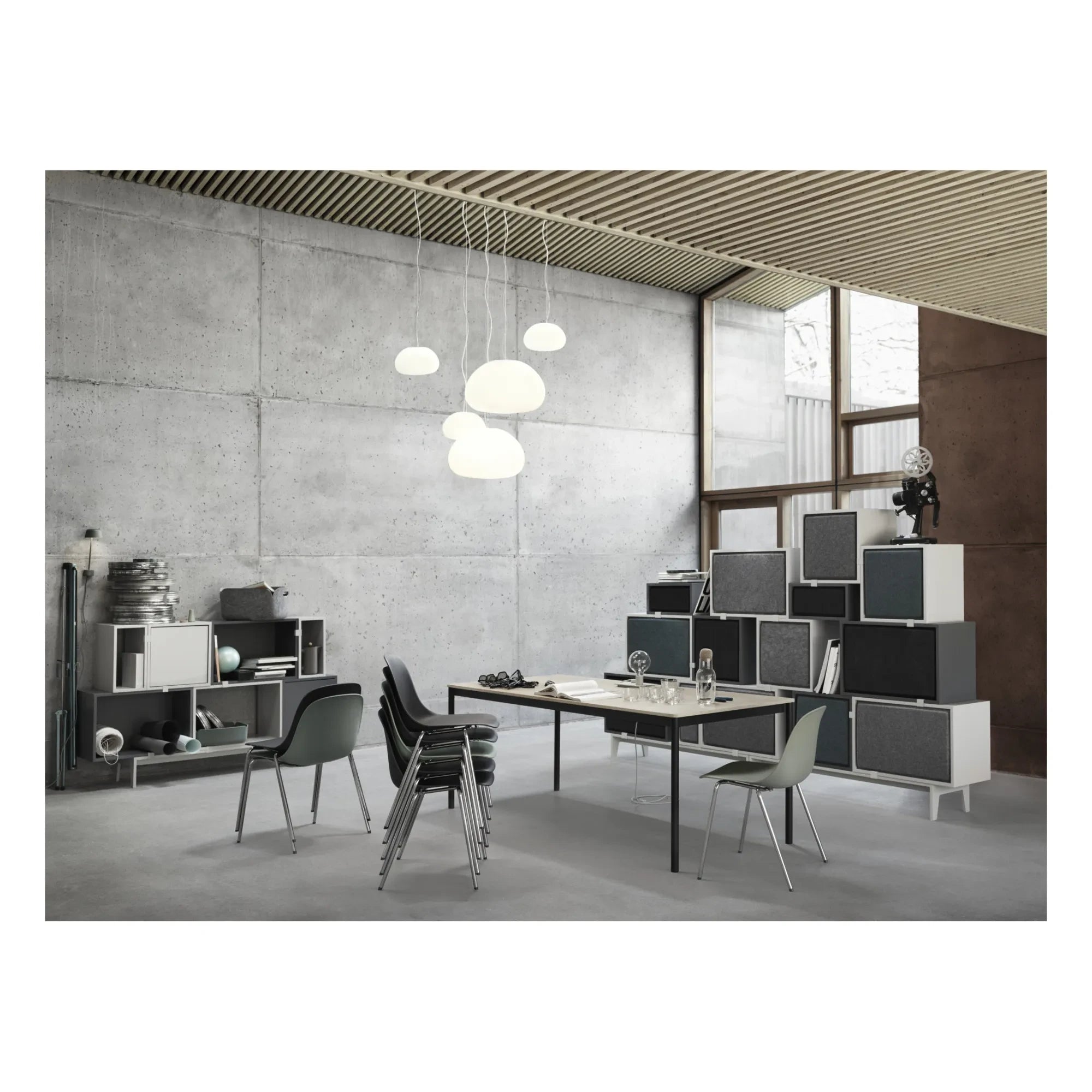 Muuto - Fiber Stuhl aus recyceltem Kunststoff | Schwarz