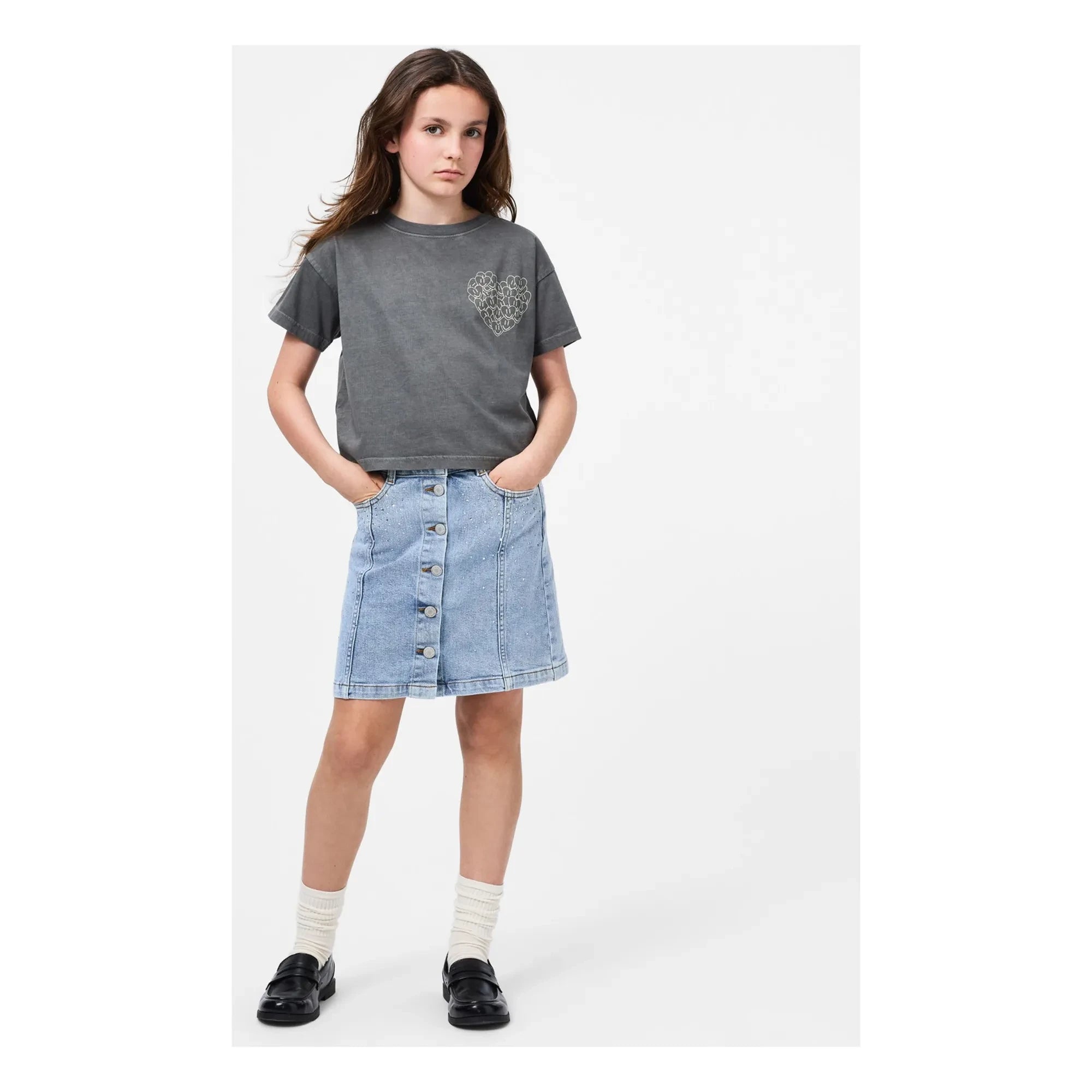 Molo – Runi Love T-Shirt aus Bio-Baumwolle | Dunkelgrau