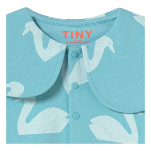 Tinycottons – Sweatshirt mit Knopfleiste Schwäne | Hellblau