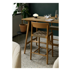 & Tradition - Betty TK12 Eiche Natur Rattan Barhocker 65 cm | Eiche