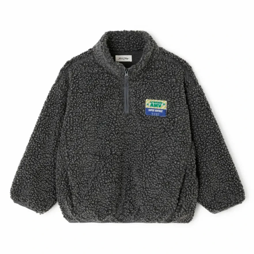 American Vintage - Hoktown Geri Dönüştürülmüş Elyaflardan Üretilmiş Rozetli Sweatshirt | Kömür grisi