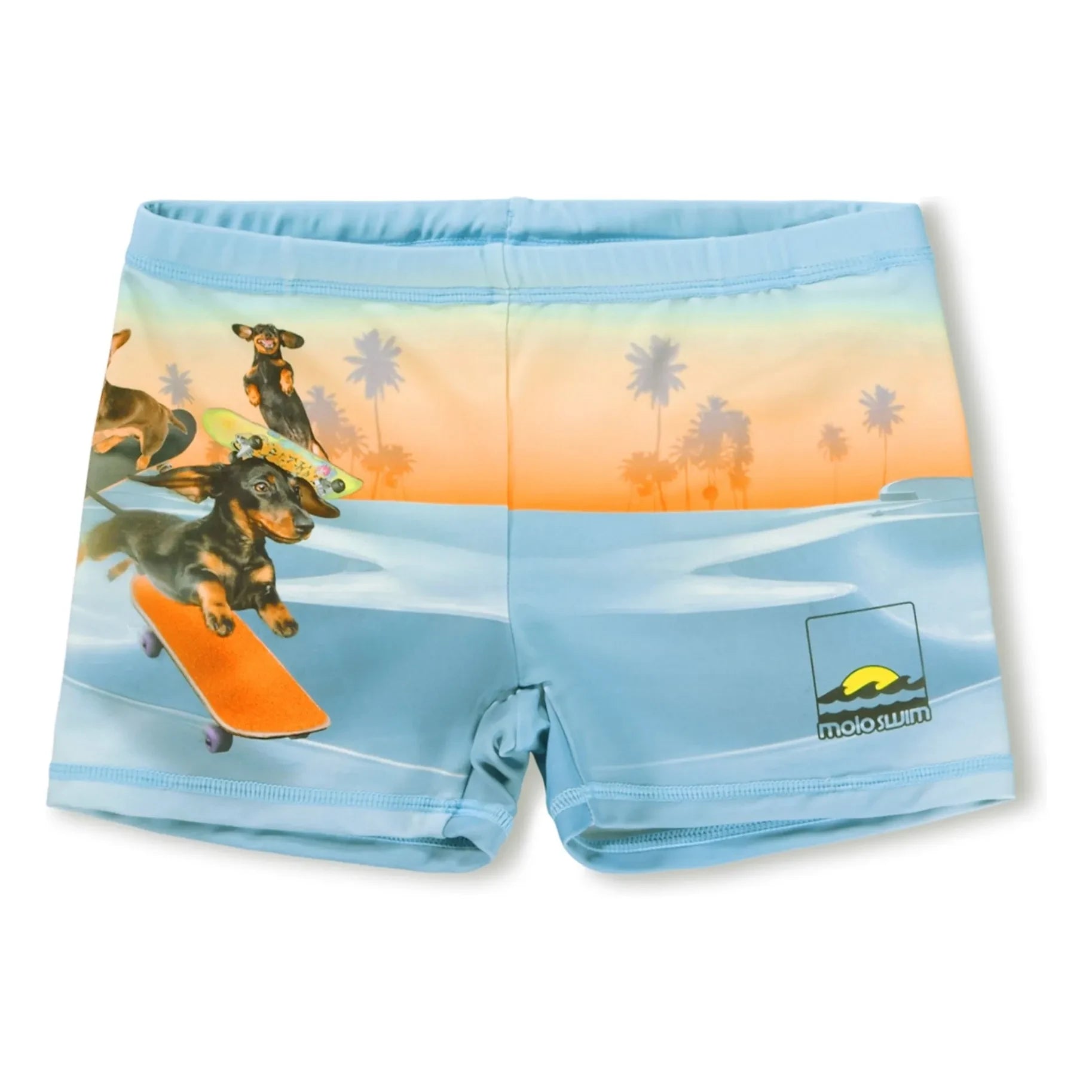 Molo - Norton Bedruckte Skateboard-Badeshorts Recycelte Fasern | Hellblau