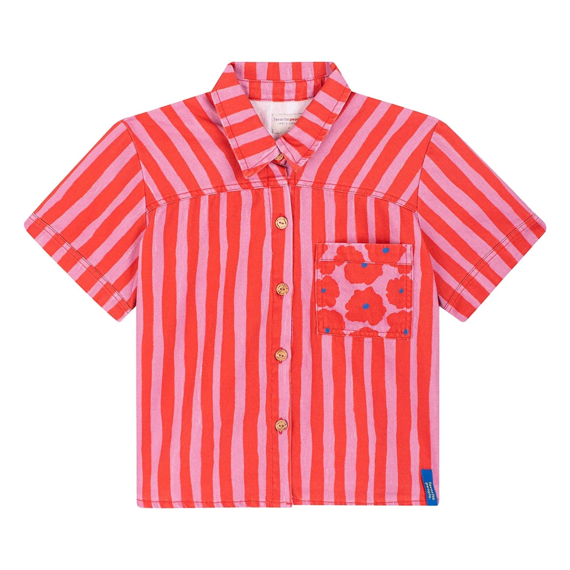 Favorite People - Damen Kollektion Gestreiftes Hemd | Rot