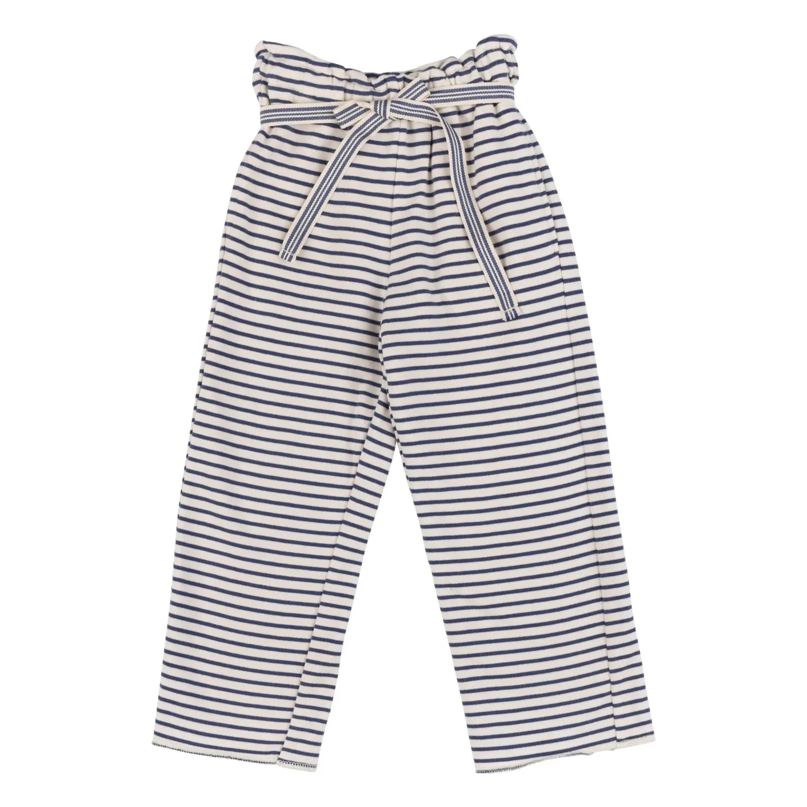 Babe & Tess - Teresa Gestreifte geraffte Hose | Marineblau