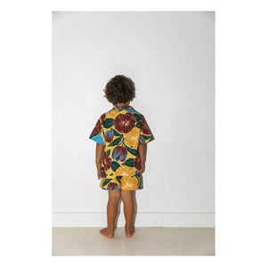 Club Trésor - Overall Popeline Hemd und Shorts Set | Gelb
