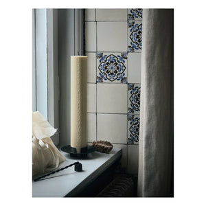 Ferm Living - Pirinç blok şamdan | Siyah