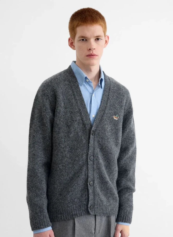 Edmmond Studios - Duck Patch Cardigan | Grau