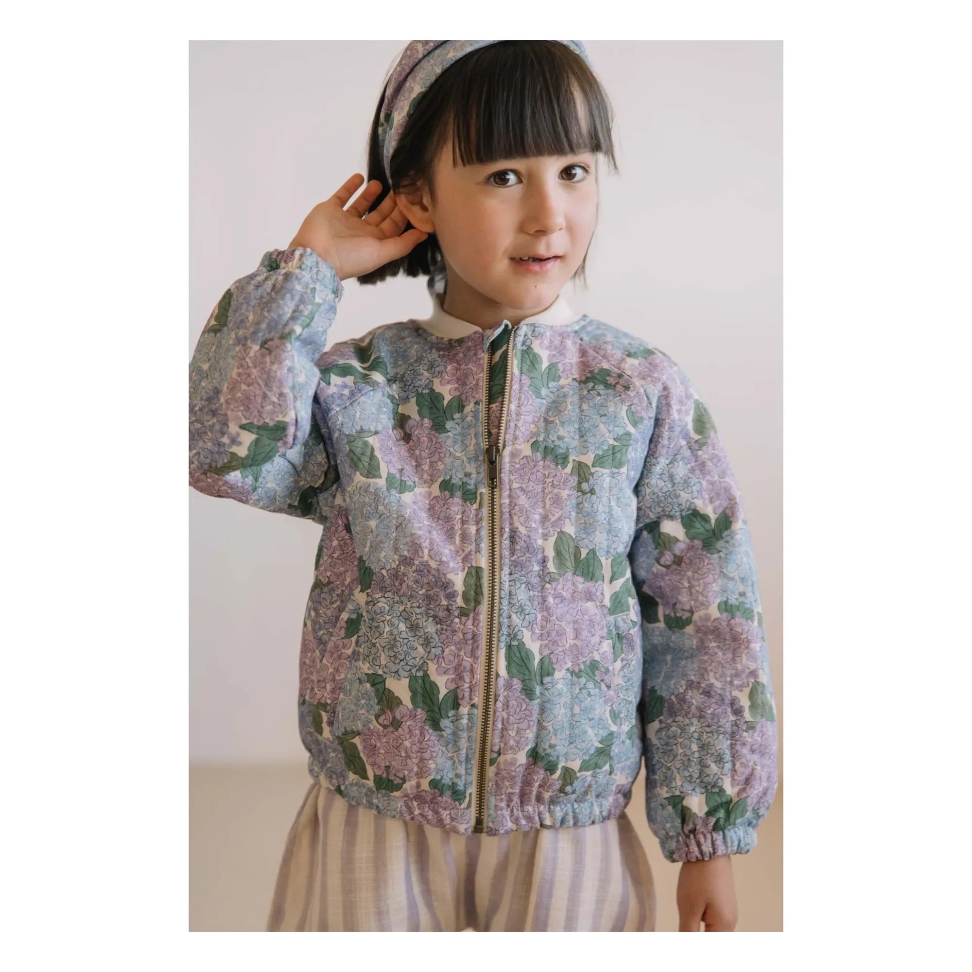 Studio Bohème - Léon Flowers Bomberjacke aus Bio-Baumwolle | Flieder