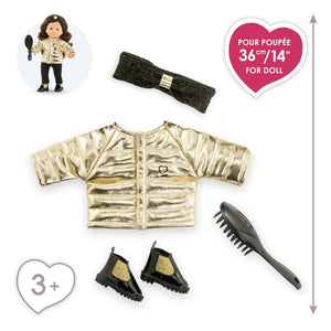 Corolle - Nähset für Jacke und Accessoires für 36 cm Babypuppe | Gold