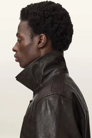 AllSaints Erkek Deri Geçiş Montu TUNE