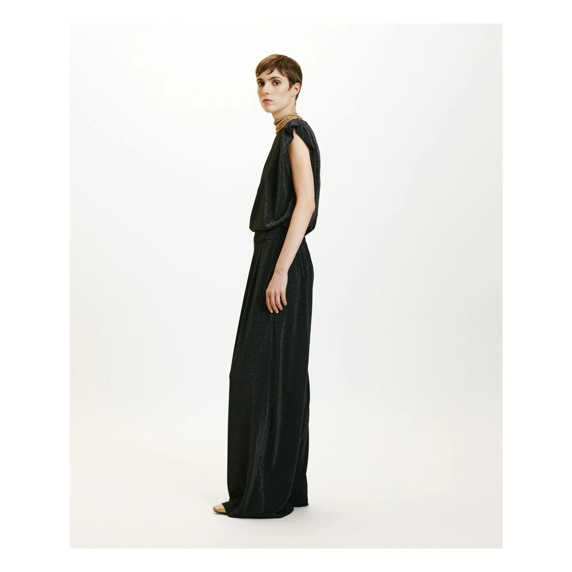 Momoni - Aspen Metallic Hose | Silbergrau