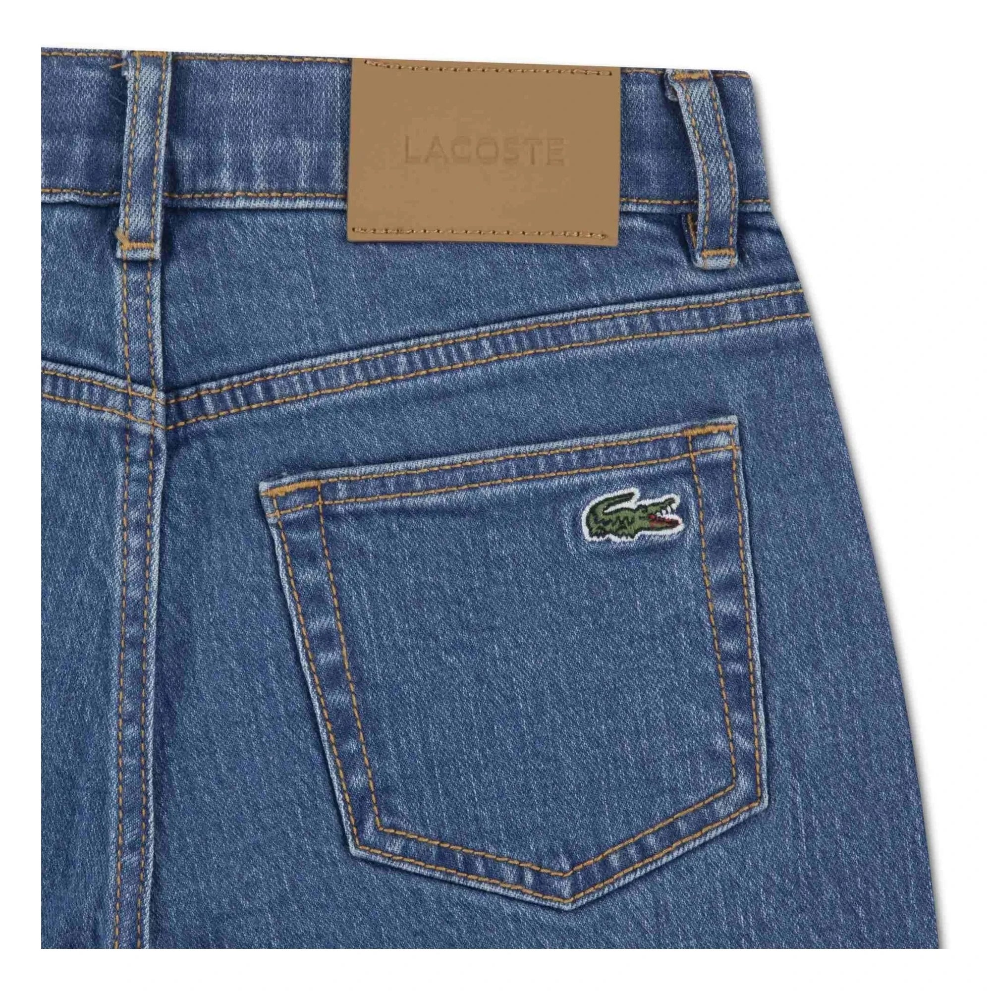 Lacoste - Gerades Bein Logo-Stickerei Jeans | Hellblau