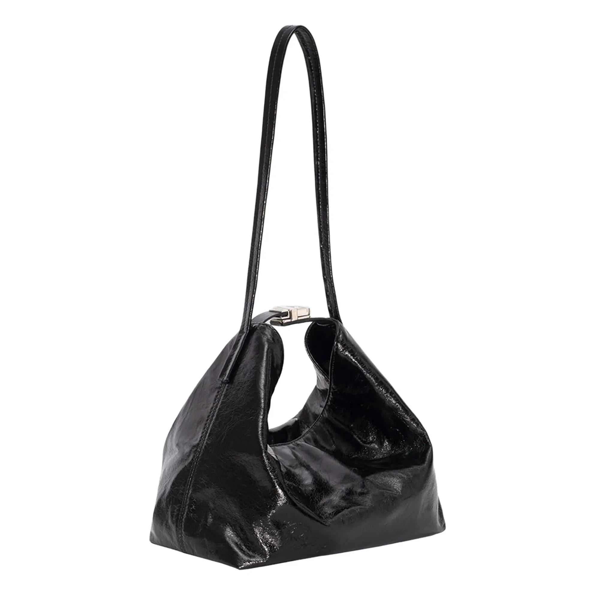 BY FAR – Bea Tasche aus genarbtem Leder | Schwarz