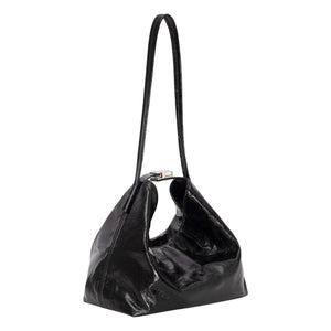 BY FAR – Bea Tasche aus genarbtem Leder | Schwarz