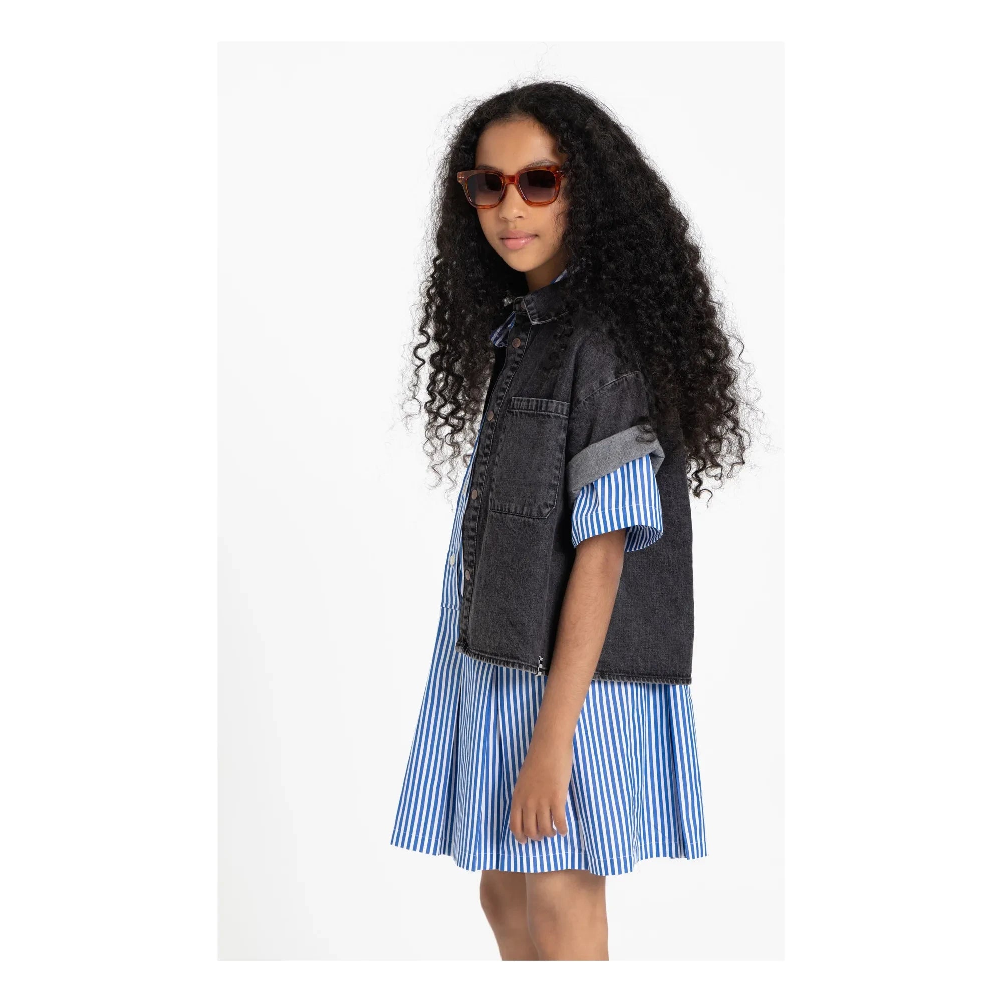 Finger in the nose - Dakota Gestreiftes Kleid | Blau