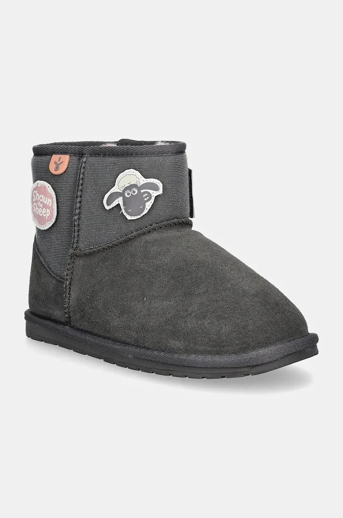Kinder Veloursleder-Finish-Schuh Emu Australia Shaun The Sheep Play
