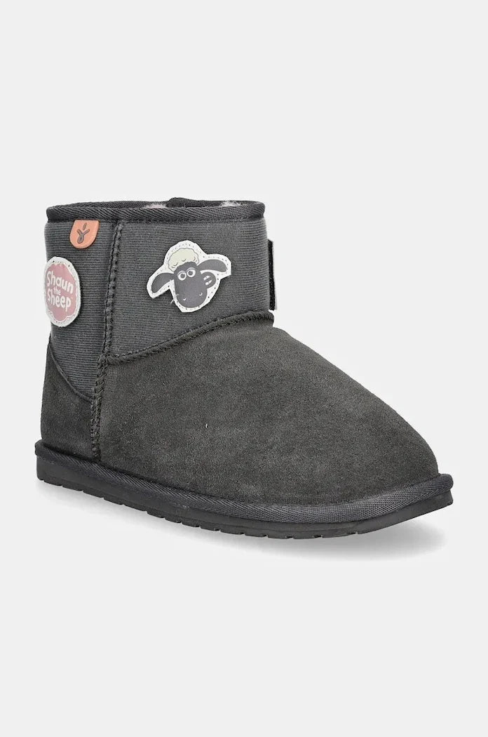 Kinder Veloursleder-Finish-Schuh Emu Australia Shaun The Sheep Play