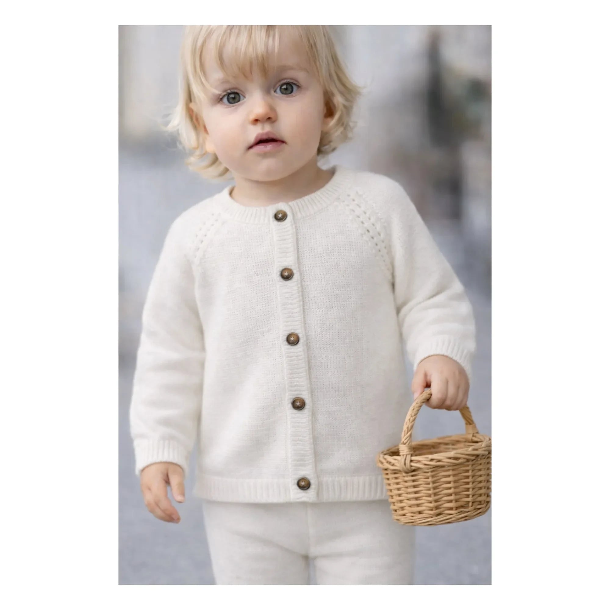 Lililotte - Victoria Mini Bio-Baumwoll-Cardigan | Ecru