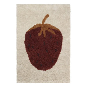 Ferm Living Kids - Fruiticana Erdbeer-Wollteppich