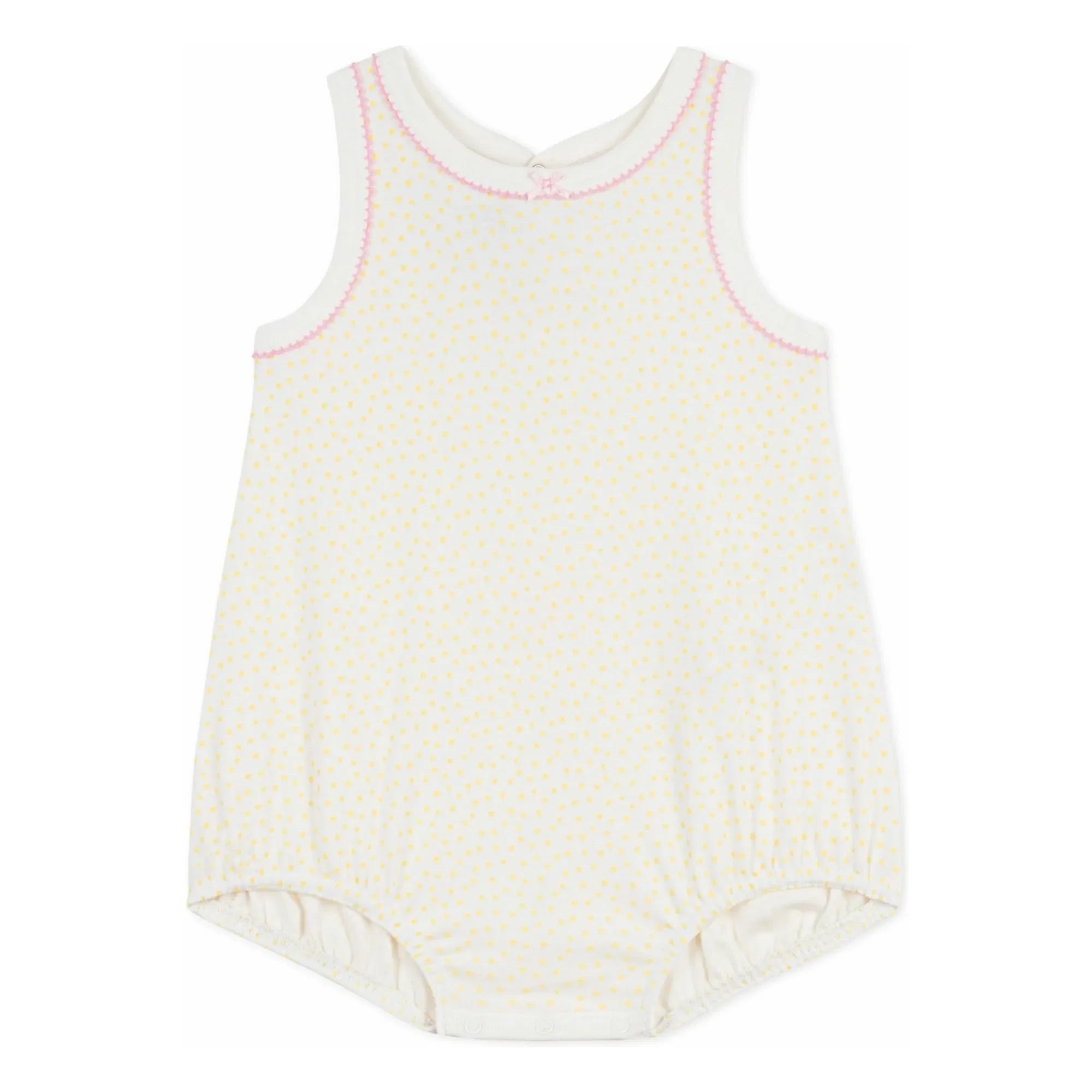Petit Bateau – Schlafstrampler mit Punkten | Weiß